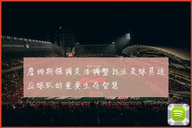 詹姆斯强调灵活调整打法是球员适应球队的重要生存智慧
